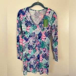NWT Lilly Pulitzer Beacon Dress Multi Quill Out Reduced Purple Size XXS